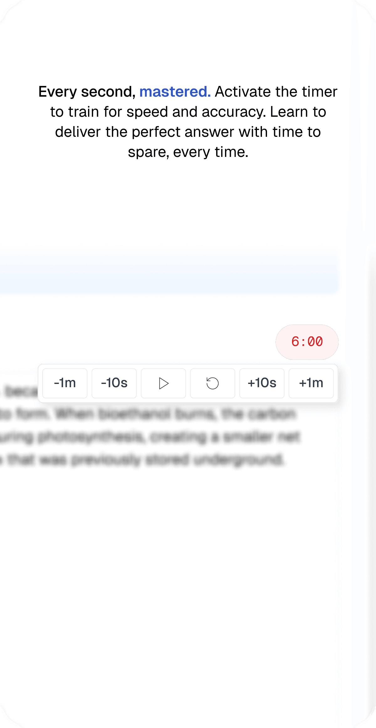 Timer in Analytica to help simulate exam conditions
