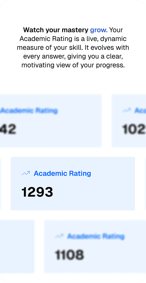 Adaptive question sequence shown inside QuizWise.